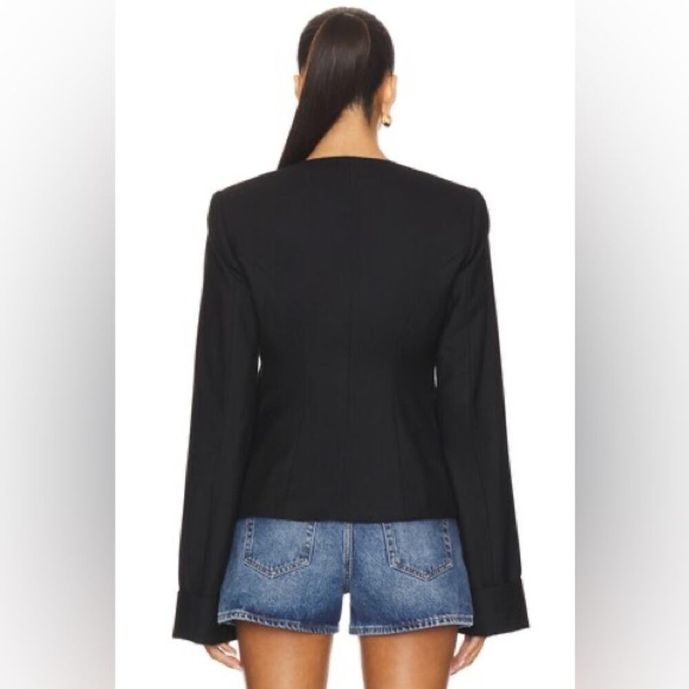 EAVES Tala Blazer in Black Wool Cuffed Classic Structured XL Jacket $395 - Picture 3 of 4
